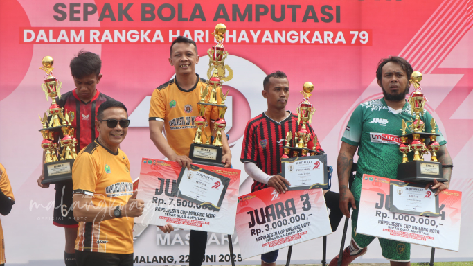 Persama Malang Juara Sepak Bola Amputasi Kapolresta Malang Kota Cup 2025